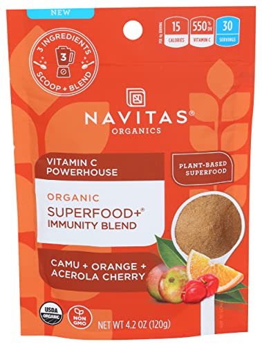 Navitas Organics Superfood+ Immunity Blend - Vitamin C Powerhouse, Gluten Free - 4.2oz