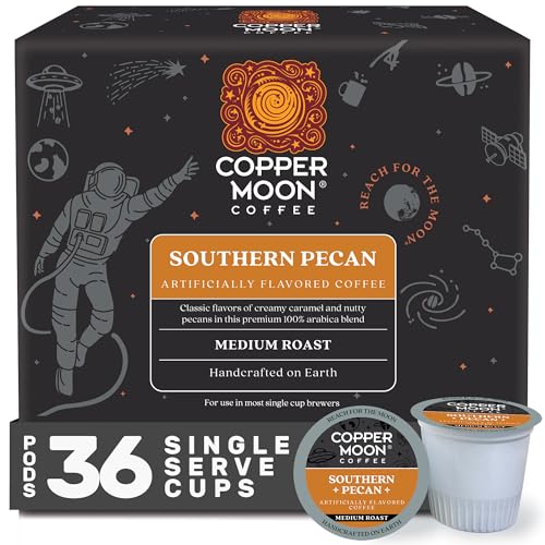 Copper Moon Single Serve Coffee Pods - Southern Pecan Flavor, Kosher, 36 Count