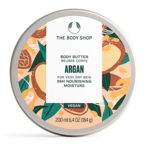 The Body Shop Argan Body Butter - Deep Moisture, Vegan Ingredients, Recyclable Packaging - 6.4 oz