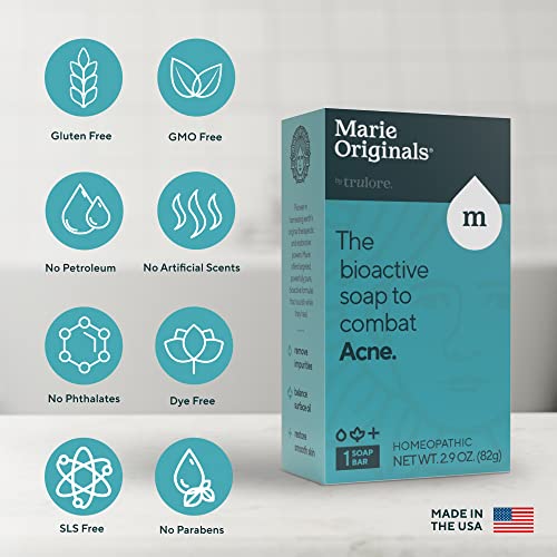 Marie Originals Acne Treatment Kit - Natural Formula with Bentonite Clay & Organic Oat Bran - 1 Pack