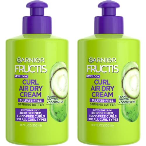 Garnier Fructis Leave-in Hair Conditioner - Moisturizes & Defines Curls, Vegan - 10.2 Fl Oz, 2 Count