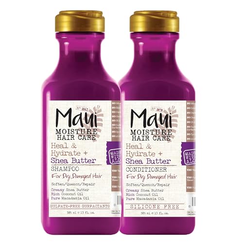 Maui Moisture Heal & Hydrate Shampoo - Nourishes & Repairs Tight Curls, Vegan - 13 Fl Oz