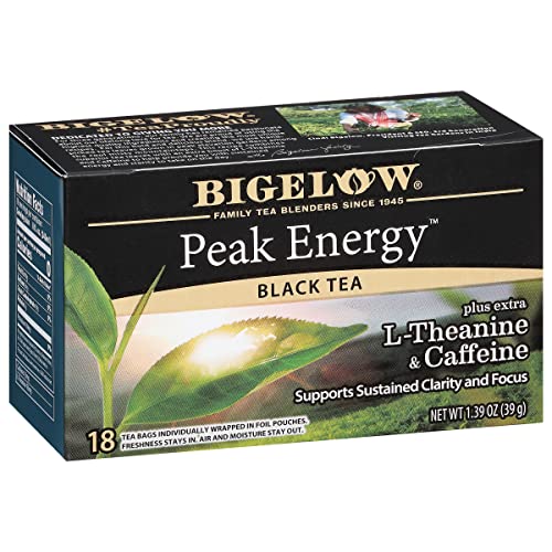 Bigelow Tea Peak Energy - Enhanced Clarity, L-Theanine & Caffeine, Individually Wrapped - 108 Bags