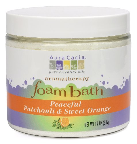 Aura Cacia Aromatherapy Foam Bath - Balancing Patchouli & Uplifting Sweet Orange - 14oz