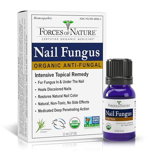 Forces of Nature Nail Care Set - Antifungal Treatment with Organic Essential Oils - 0.37 Fl Oz