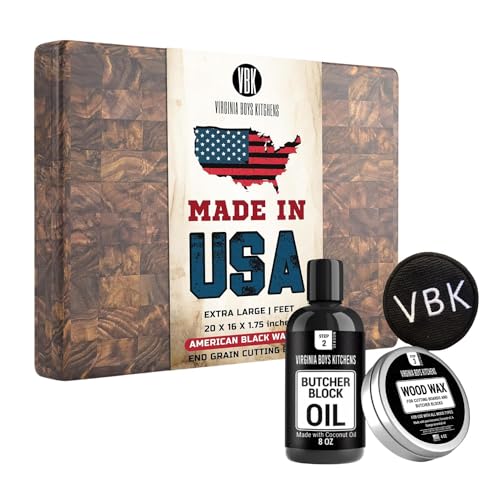 End Grain Walnut Cutting Board - Durable, Plant a Tree with Every Purchase - 20x16x1.75in