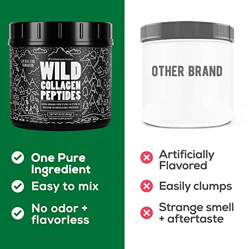 Wild Foods Collagen Protein Powder - Supports Skin & Joint Health, Non-GMO, 16oz