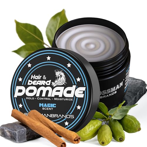 Bossman Hair & Beard Pomade - Moisturizes & Controls for All Beard Types - 4oz Magic Scent