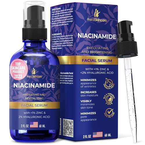 Family-Owned Niacinamide Face Serum 10% with Zinc - Brightening, Hydrating & Anti-Aging - 2oz