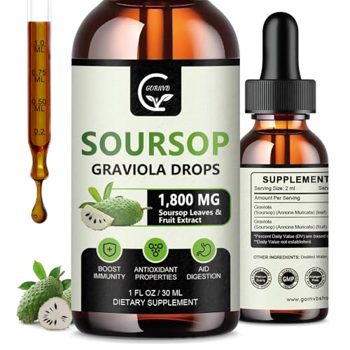 GORNVB Soursop Herbal Supplement - Immune Support, High Absorption, Vegan & Gluten-Free - 2 Pack