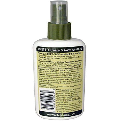 Herbal Insect Repellent Spray - Natural Bug Defense with Citronella & Soybean Oils - 4 oz