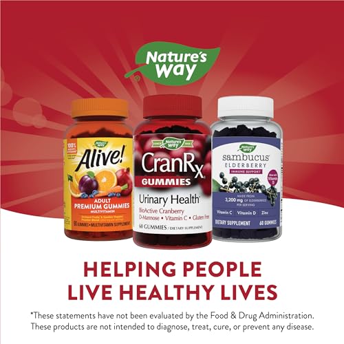 Nature's Way CranRx Cranberry Gummies - Urinary Health Support with D-Mannose & Vitamin C - 60ct