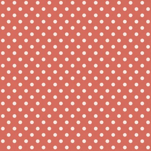 Waterleaf Paper Co. Dissolvable Gift Wrap - Elegant Red White Polka Dots, Compostable - 48" x 47"