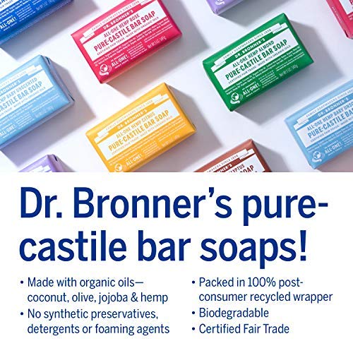 Dr. Bronner's Lavender Gift Set - Nourishing Body Lotion, Vegan & Biodegradable - 1 Soap 12oz, 8oz