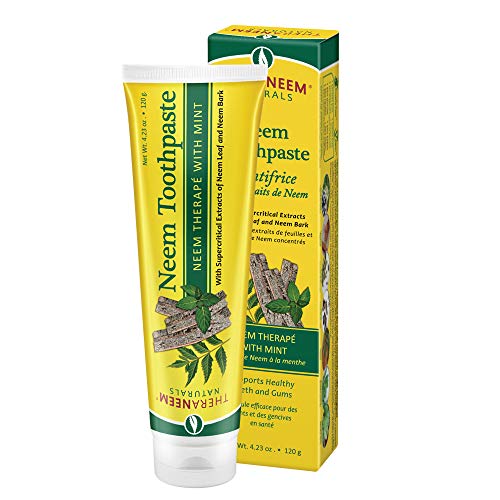 TheraNeem Neem Therape Toothpaste - Promotes Healthy Teeth & Gums, Fluoride-Free, Vegan - 4.23oz