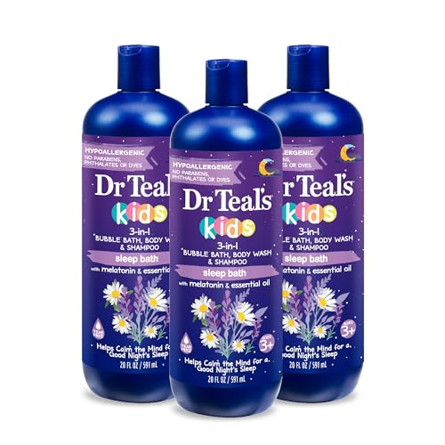 Dr Teal's Kids 3-in-1 Sleep Bath - Calming Melatonin & Essential Oil, Gentle Formula - 20 fl oz