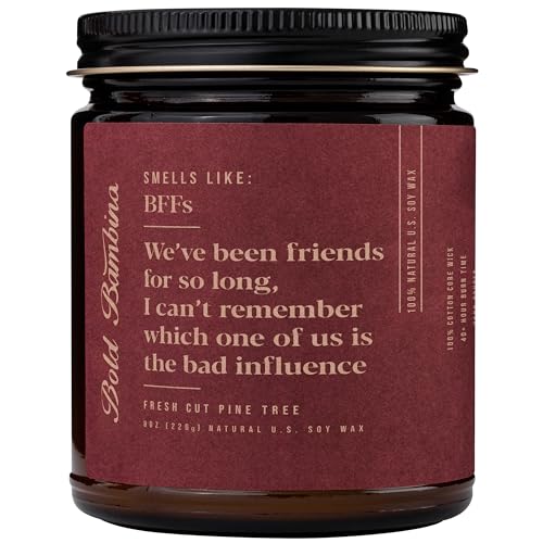 Funny Gift Candle for Friends - Natural Soy, Long-Lasting Scent, 55-Hour Burn Time - 8oz