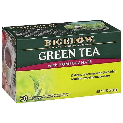 Bigelow Tea Green Tea with Pomegranate - Tart & Smooth, Gluten-Free, 120 Individually Wrapped Bags