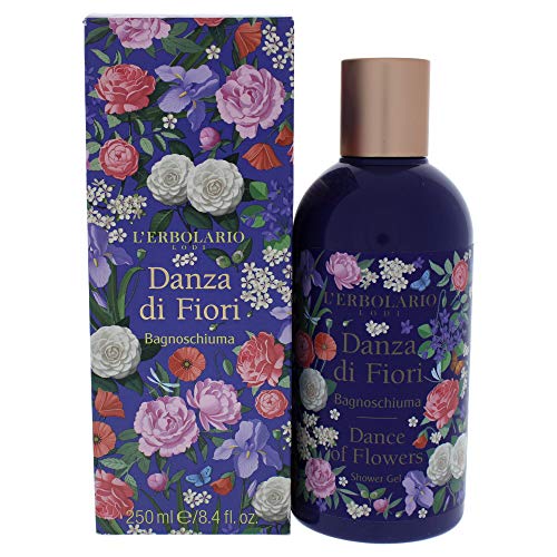 L'Erbolario Dance Of Flowers Shower Gel - Delicate Moisturizing, Nourishing Violet Scent - 8.4oz