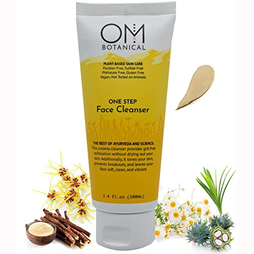 OM Botanical Face Cleanser - Exfoliating, Hydrating, Alcohol-Free, Botanical Ingredients - 6oz