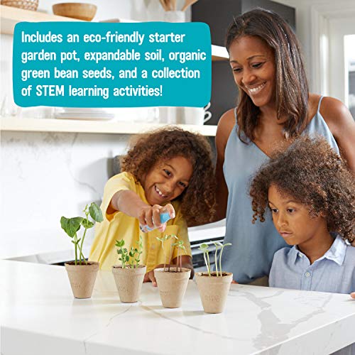 Back to the Roots Kids Plant Grow Kit - Learn Gardening, Organic Seeds, 2pk Bean & Watermelon