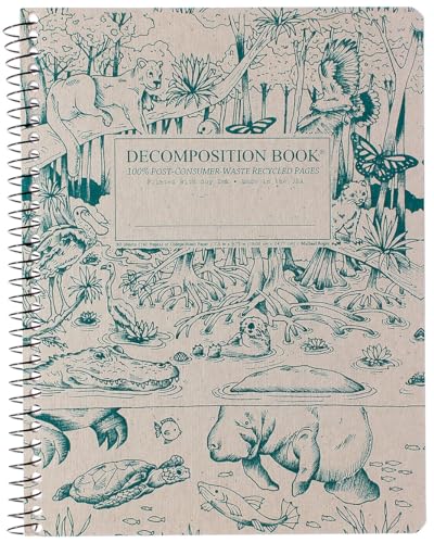 Decomposition Notebook - 100% Recycled Paper, Soy Ink Printing, 160 Pages - 9.75 x 7.5