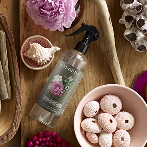 Caldrea Linen & Room Spray - Freshens Fabrics with Essential Oils, Rosewater Driftwood - 16oz