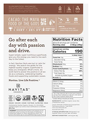 Navitas Organics Cacao Powder & Nibs Bundle - Rich in Antioxidants, Vegan, Gluten-Free - 32oz