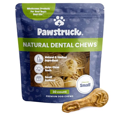 Pawstruck Dog Dental Chews - Freshens Breath, Promotes Oral Hygiene - 30 Count