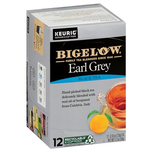 Bigelow Tea Earl Grey K-Cup Pods - Bold Flavor with Bergamot, Certified B Corp - 72 Total Pods