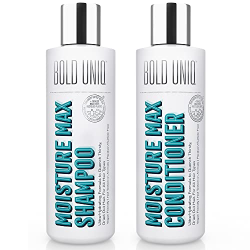 Bold Uniq Shampoo & Conditioner Set - Moisture & Shine, Paraben-Free, Vegan - 2x250ml