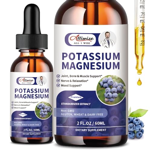 Potassium Magnesium Supplement Drops - Support Muscle, Energy & Immune Health - 4 Fl oz