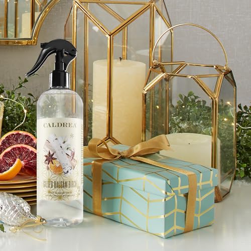 Caldrea Linen & Room Spray - Freshens Fabrics with Essential Oils, Gilded Balsam Birch - 16oz