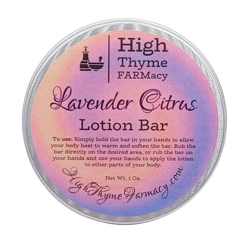 High Thyme FARMacy Lavender Citrus Lotion Bar - Moisturizing, Waterless, Travel-Friendly - 1.5oz