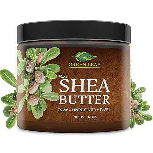 Green Leaf Naturals Shea Butter - Nourishing Moisturizer for Glowing Skin, 16oz