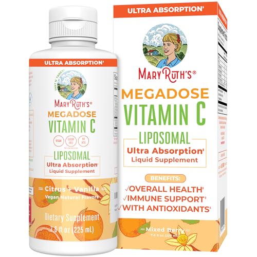 MaryRuth's Liposomal Vitamin C - Immune Support, Antioxidant Boost, Vegan - 500mg, 30 Servings