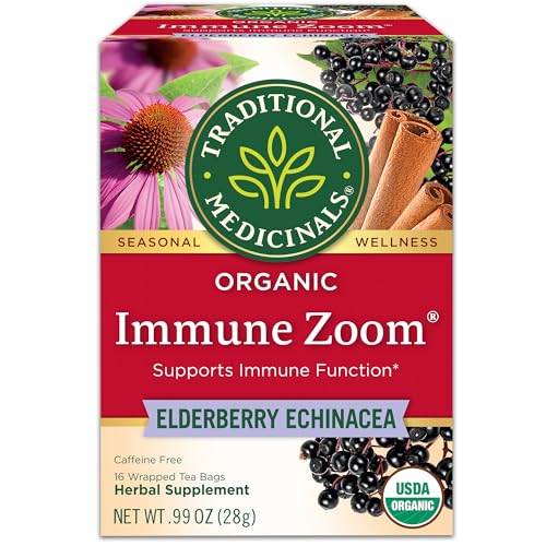 Traditional Medicinals Organic Immune Zoom Tea - Supports Immune Function, 16 Bags