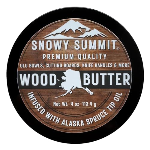 Alaska Wood Butter - Natural Moisturizer for Cutting Boards & Utensils, Food Safe - 4 oz