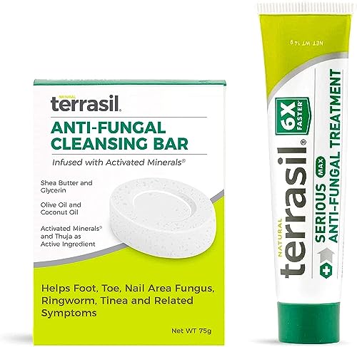 Terrasil Antifungal Treatment Kit - Fast Relief for Jock Itch, Ringworm, Athlete's Foot - 14g + 75g