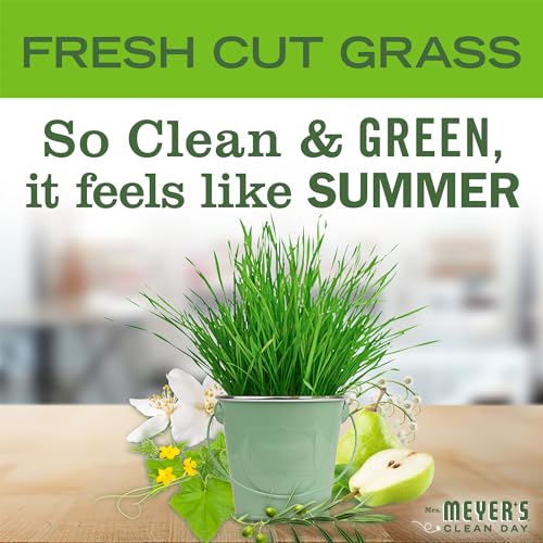 Mrs. Meyer's Liquid Dish Soap - Cuts Grease, Plant-Derived, Cruelty-Free - Fresh Cut Grass, 16oz