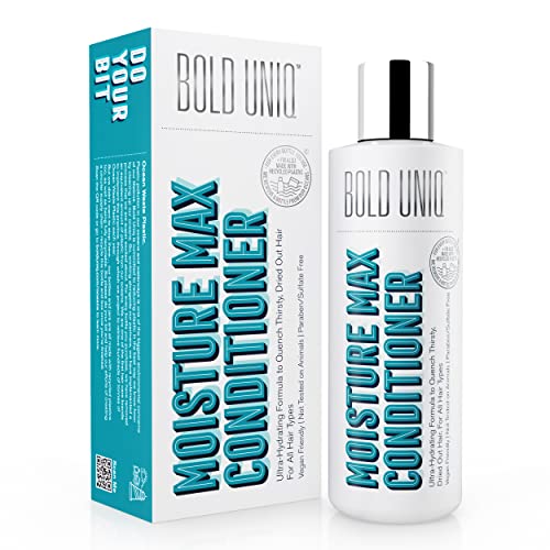 BOLD UNIQ Moisturizing Conditioner - Nourishes, Detangles & Repairs Dry, Colored Hair - 12oz