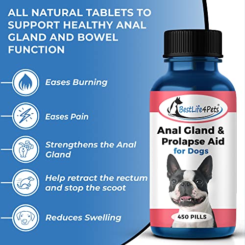 BestLife4Pets Pet Supplement - Natural Relief for Constipation & Anal Gland Issues - 400 Pills