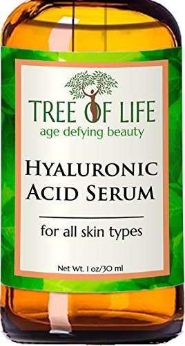 Tree of Life Hyaluronic Acid Serum - Deep Hydration, Hypoallergenic & Dermatologist Tested - 1oz