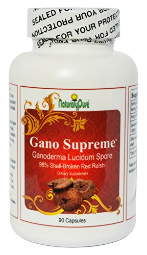 NaturalyPure Gano-Supreme Mushroom Supplement - Immune Booster, 90 Vegan Capsules, 450mg