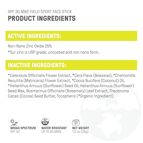 Raw Elements Mineral Sunscreen Stick - SPF 30+, Reef Safe, Non-Nano Zinc Oxide, Travel Size - 1oz