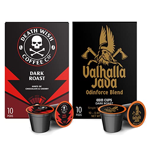 Death Wish Coffee Co. Pods - High Caffeine Boost, Organic & Fair Trade - 20 Count