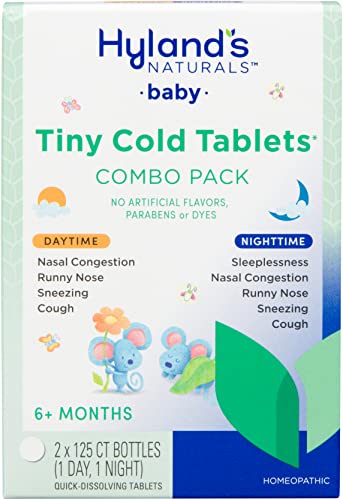 Hyland’s Baby Tiny Cold Tablets - Natural Relief for Cough, Congestion & Runny Nose - 250 Tablets