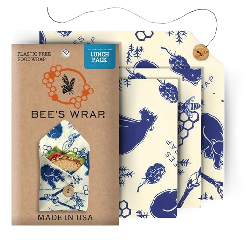 Bee's Wrap Back to School Bundle - Vegan Food Storage, Reusable Wraps & Bags, Assorted Sizes