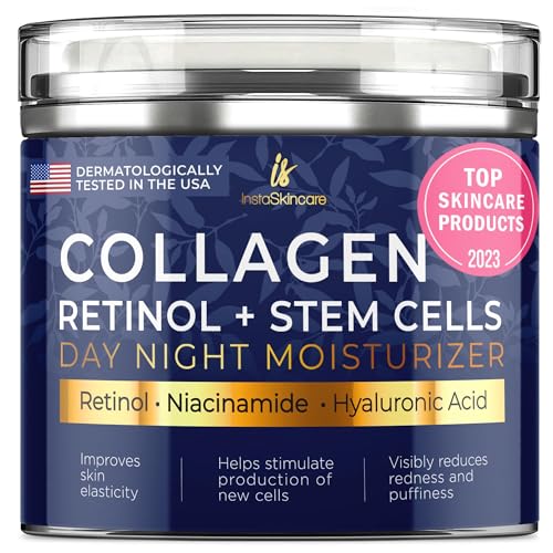 Collagen Face Moisturizer - Anti-Aging with Retinol, Niacinamide, Hyaluronic Acid - 1.7 Oz