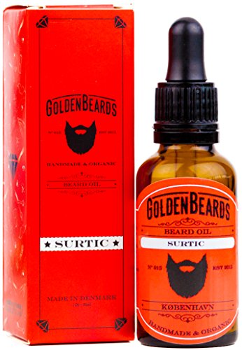 SURTIC Premium Organic Beard Oil - Soothes Itch, Handmade with Jojoba & Argan - 30ml